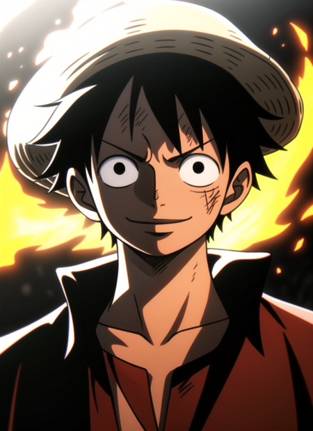 31076232-637315696-1boy, wanostyle, monkey d luffy, smiling, straw hat, looking at viewer, solo, upper body, ((masterpiece)), (best quality), (extr.png